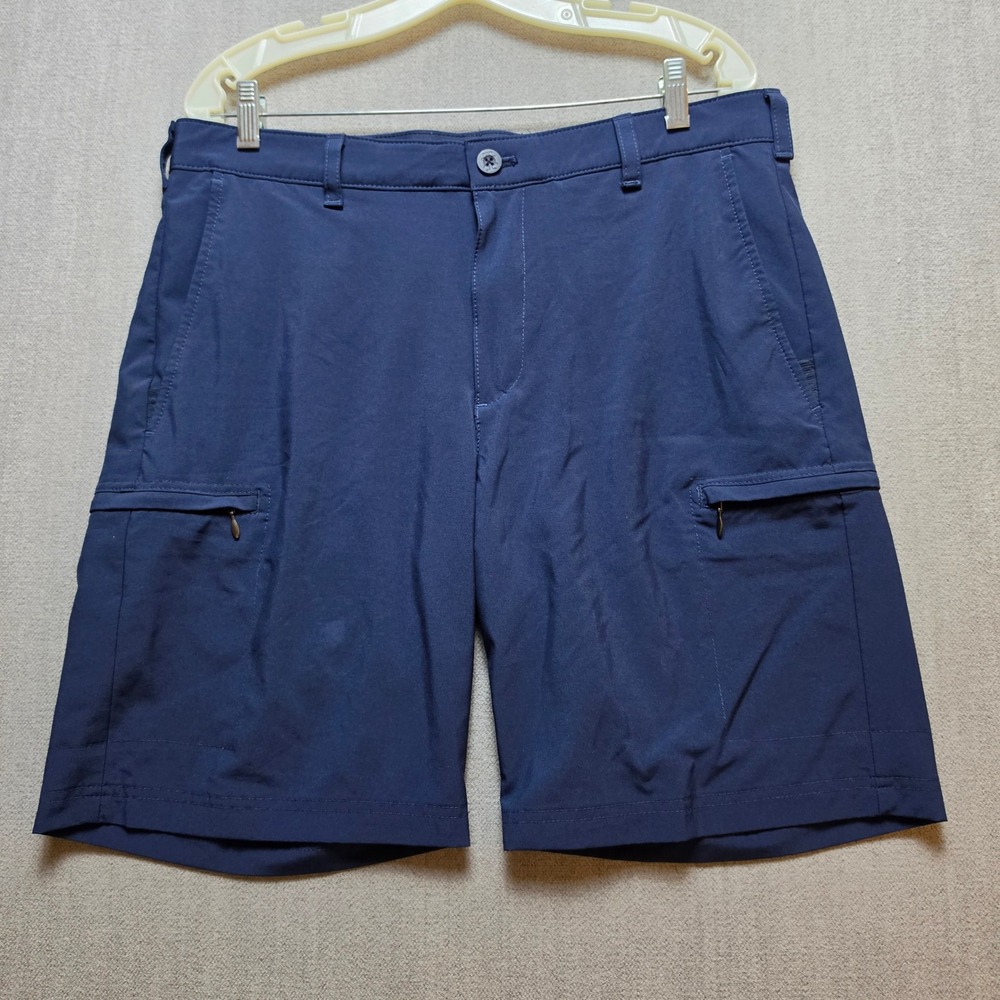 IZOD Golf Shorts Mens 34 Navy Blue Stretch Cargo Performance Pockets
